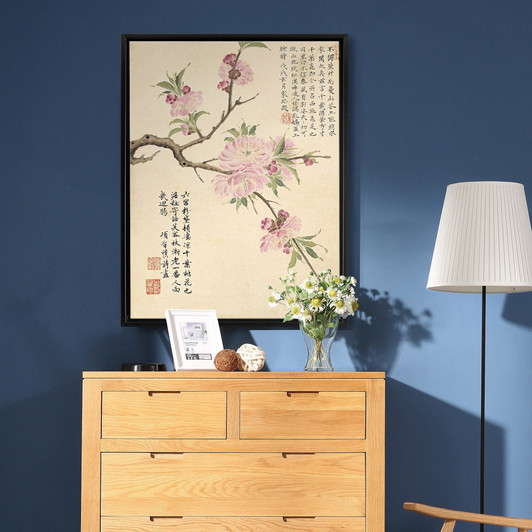 Xiang Shengmo,Peach blossom,Chinese Flower Paintings,large wall art,framed wall art,canvas wall art,large canvas,M6917