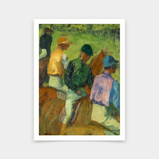 Edgar Degas,Four Jockeys,art prints,Vintage art,canvas wall art,famous art prints,V5556