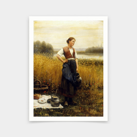 Daniel Ridgway Knight,A Harvest Lunch,art prints,Vintage art,canvas wall art,famous art prints,V5541