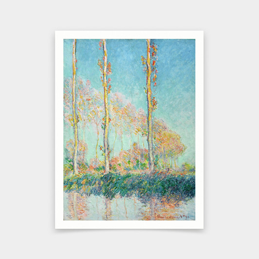 Claude Monet,Poplars,Poplar scenery by the river,art prints,Vintage art,canvas wall art,famous art prints,V5509