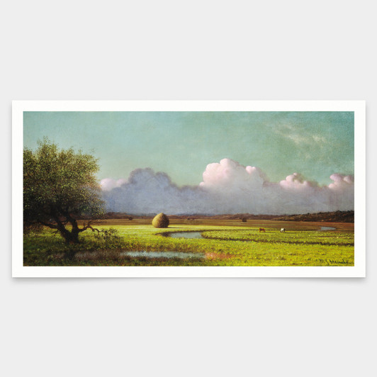 Martin Johnson Heade,Sunlight and Shadow The Newbury Marshes,art prints,Vintage art,canvas wall art,famous art prints,V7863
