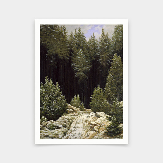 Caspar David Friedrich,Early Snow,art prints,Vintage art,canvas wall art,famous art prints,V5458
