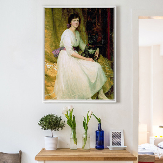 Sir Frank Dicksee ,Portrait of Miss Dorothy Dicksee,large wall art,framed wall art,canvas wall art,large canvas,M6744
