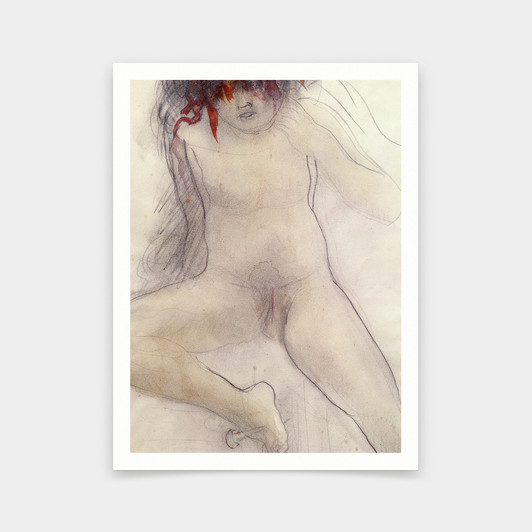 Auguste Rodin,Nude Drawing,art prints,Vintage art,canvas wall art,famous art prints,V5379