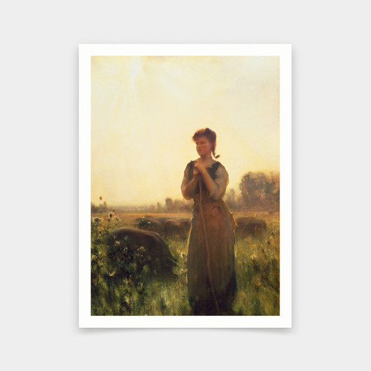 Arthur Hacker,The Farm Girl,art prints,Vintage art,canvas wall art,famous art prints,V5356
