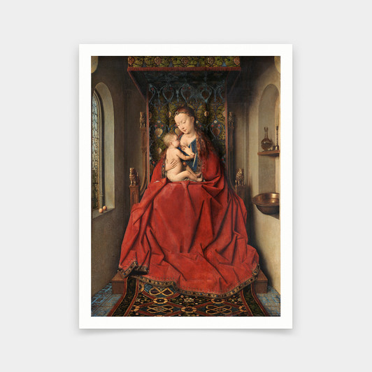 Jan van Eyck,Lucca Virgin,Lucca Madonna,art prints,Vintage art,canvas wall art,famous art prints,V6101