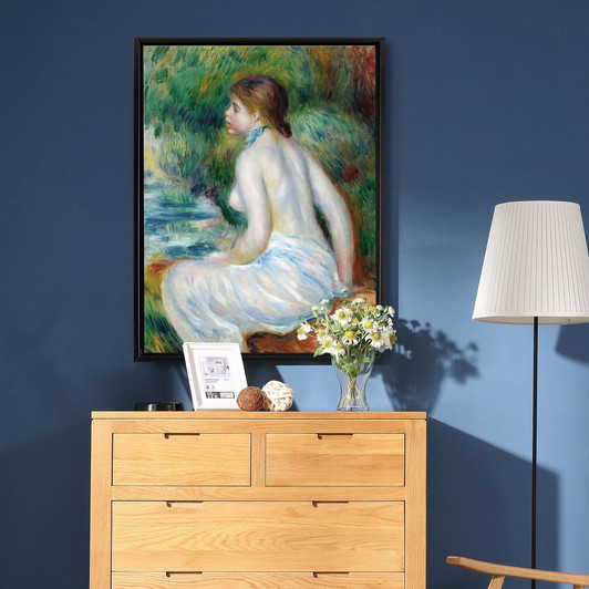 Pierre Auguste Renoir,Bather sitting, 1890,large wall art,framed wall art,canvas wall art,large canvas,M6589