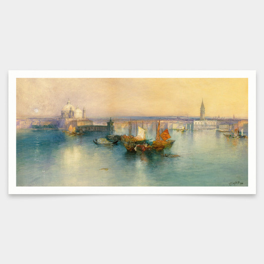 Thomas Moran,Venice from the Tower of San Giorgio,art prints,Vintage art,canvas wall art,famous art prints,V7897