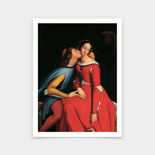Jean-Auguste-Dominique Ingres,Paolo and Francesca, 1846,art prints,Vintage art,canvas wall art,famous art prints,V6164