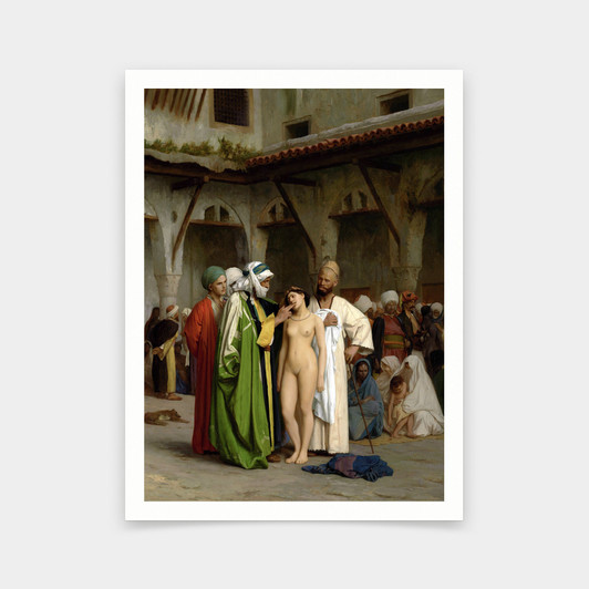 Jean-Leon Gerome,Slave Market, 1866,art prints,Vintage art,canvas wall art,famous art prints,V6179