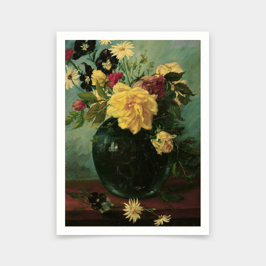 Joaquin Sorolla,Flowers prints,,art prints,Vintage art,canvas wall art,famous art prints,V6187