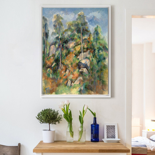 Paul Cezanne,Rocks and Trees,large wall art,framed wall art,canvas wall art,large canvas,M6530