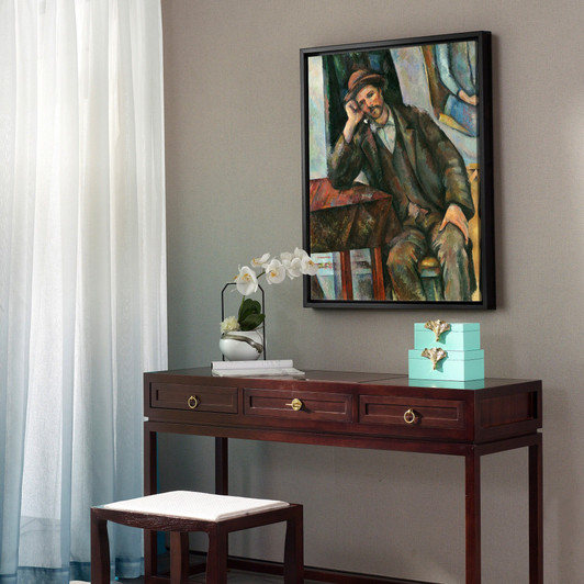 Paul Cezanne,Man Smoking a Pipe,large wall art,framed wall art,canvas wall art,large canvas,M6528