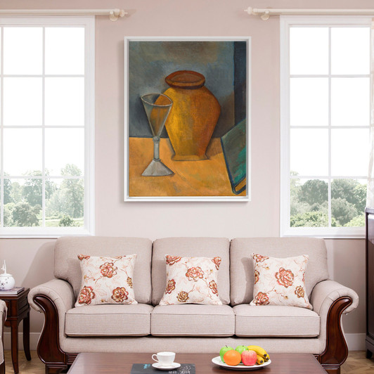 Pablo Picasso,Pot, Glass and Book,large wall art,framed wall art,canvas wall art,large canvas,M6487
