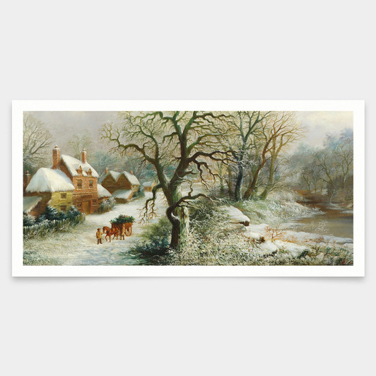 William Oliver Stone,The Holly Cart,art prints,Vintage art,canvas wall art,famous art prints,V7912