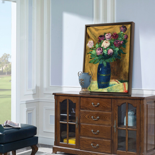 Nikolai Nikolaievich Sapunov,Flowers, Still Life With Roses,large wall art,framed wall art,canvas wall art,large canvas,M6425