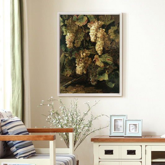 Master of the Acquavella Still-Life,Green Grapes with Leaves,large wall art,framed wall art,canvas wall art,large canvas,M6396