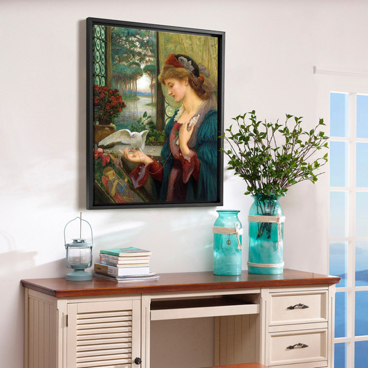 Marie Spartali Stillman,Love's Messenger, 1885,large wall art,framed wall art,canvas wall art,large canvas,M6367