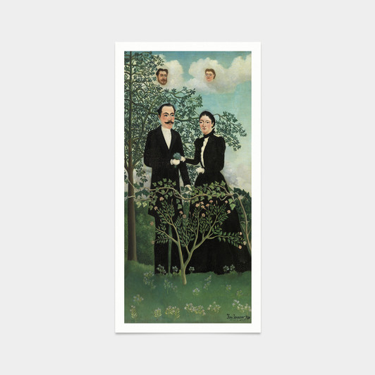 Henri Rousseau,The Past and the Present, or Philosophical Thought,art prints,Vintage art,famous art prints,vertical narrow prints,V7411