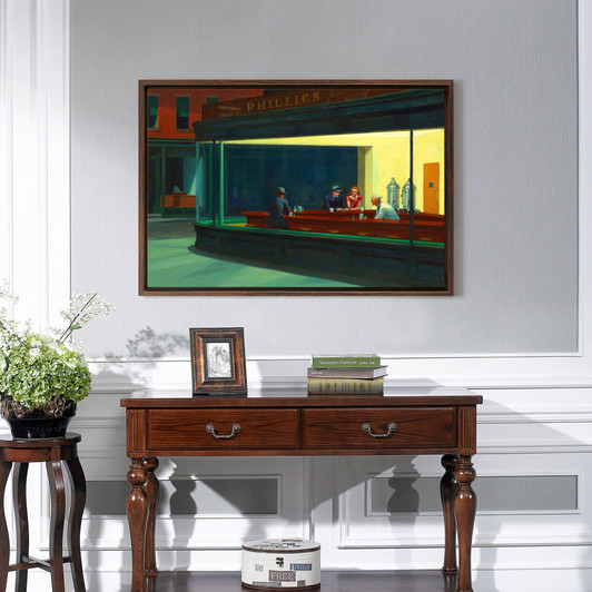 Edward Hopper,Nighthawks,Late Night Bar,Canvas Print,Canvas Art,Canvas Wall Art,Large Wall Art,Framed Wall Art,P1665