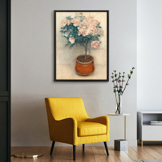 Louise Laridon,Azaleas floral still life,large wall art,framed wall art,canvas wall art,large canvas,M6341