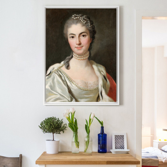 Louis Michel Van Loo,The portrait of Marquise Anna Malaspina,large wall art,framed wall art,canvas wall art,large canvas,M6334