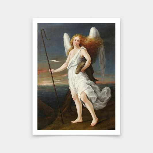Agustin Arrieta,Raphael Archangel,art prints,Vintage art,canvas wall art,famous art prints,V5231