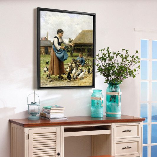 Julien Dupre,In the Farmyard,large wall art,framed wall art,canvas wall art,large canvas,M6292