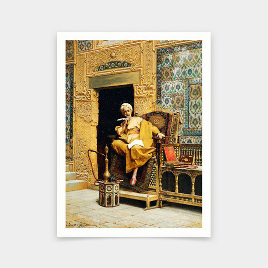 Ludwig Deutsch,The Scribe,Oriental architectural print,art prints,Vintage art,canvas wall art,famous art prints,V6348