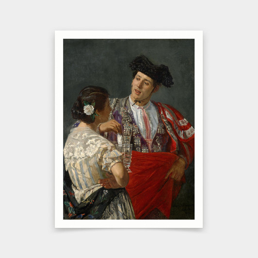 Mary Cassatt,Offering the Panel to the Bullfighter,matador print,art prints,Vintage art,canvas wall art,famous art prints,V6385