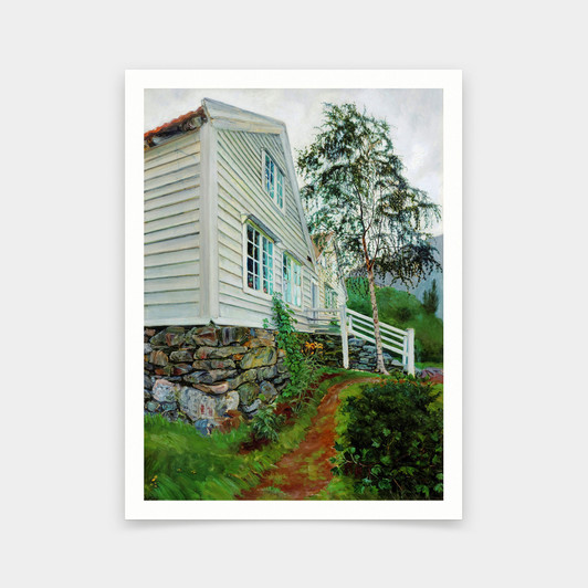Nikolai Astrup,The Parsonage,art prints,Vintage art,canvas wall art,famous art prints,V6424