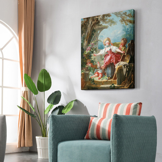 Jean Honore Fragonard,Blind-Mans Buff,large wall art,framed wall art,canvas wall art,large canvas,M6149