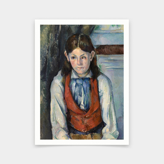 Paul Cezanne,Boy in a Red Vest,art prints,Vintage art,canvas wall art,famous art prints,V6519