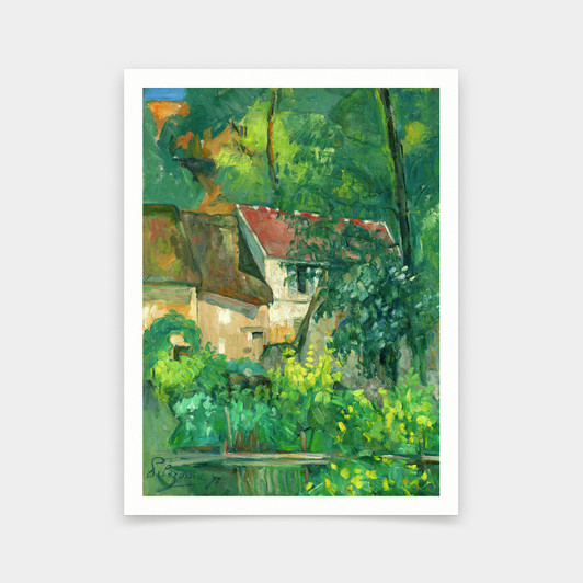 Paul Cezanne,House of Pere Lacroix, France,art prints,Vintage art,canvas wall art,famous art prints,V6523