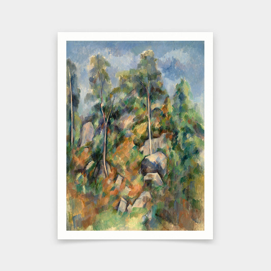 Paul Cezanne,Rocks and Trees,art prints,Vintage art,canvas wall art,famous art prints,V6530