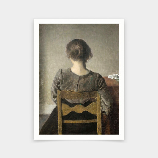Wilhelm Hammershøi,Rest,art prints,Vintage art,canvas wall art,famous art prints,q716