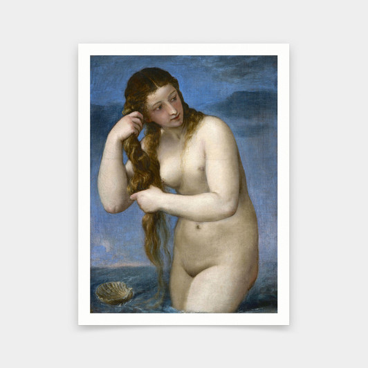 Titian,Venus Rising from the Sea,Venus Anadyomene,art prints,Vintage art,canvas wall art,famous art prints,q667