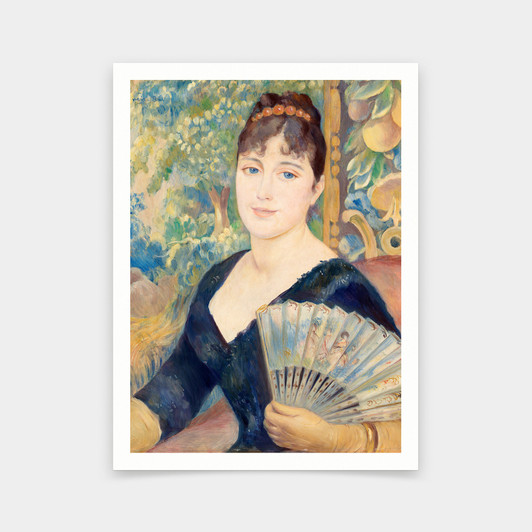 Pierre-Auguste Renoir,Woman with Fan,Femme à l'éventail,art prints,Vintage art,canvas wall art,famous art prints,q645