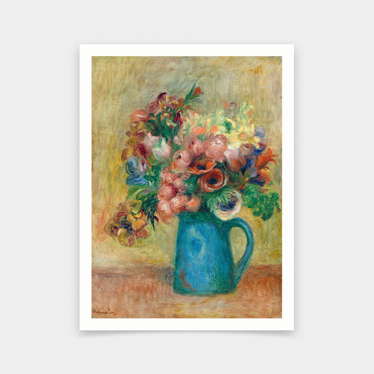 Pierre-Auguste Renoir,Vase of Flowers,Vase de fleurs,art prints,Vintage art,canvas wall art,famous art prints,q642