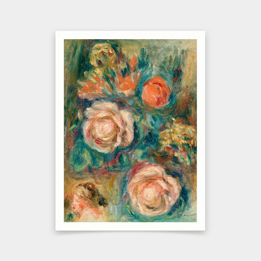 Pierre-Auguste Renoir,Bouquet of Roses,Bouquet de roses,art prints,Vintage art,canvas wall art,famous art prints,q620