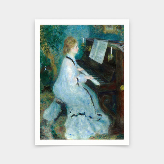 Pierre Auguste RenoirWoman at the Piano,art prints,Vintage art,canvas wall art,famous art prints,q609