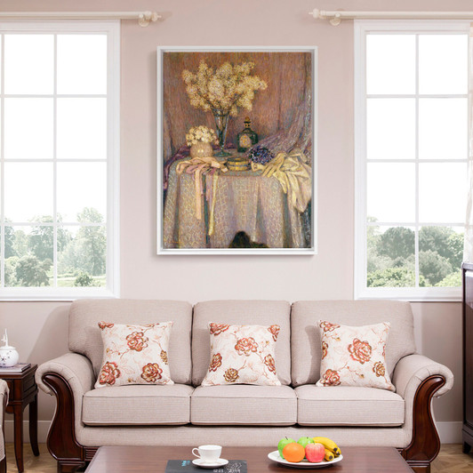 Henri Eugene Augustin Le Sidaner,The Table,Purple Harmony La Table, Harmonie Mauve,large wall art,framed wall art,canvas wall,large,M5956