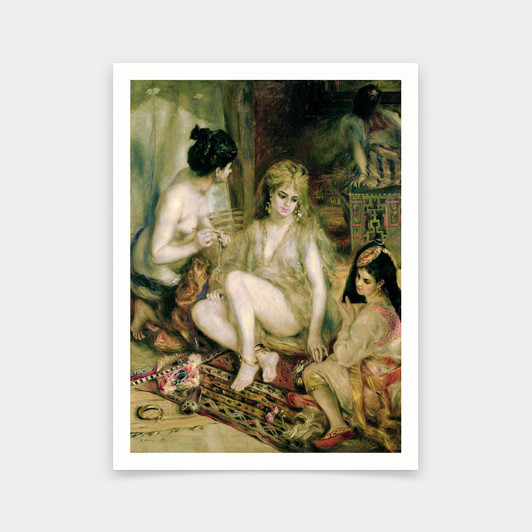 Pierre Auguste Renoir,Interior Of A Harem In Montmartre, Parisian Women Dressed As Algerians, 1872,art prints,Vintage art,canvas wall,V6604