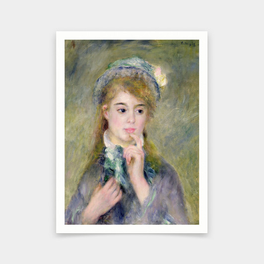 Pierre Auguste Renoir,L'Ingenue,art prints,Vintage art,canvas wall art,famous art prints,V6605
