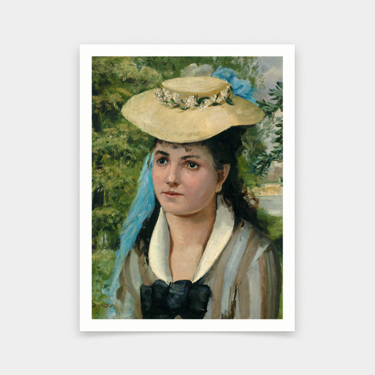 Pierre Auguste Renoir,Lise in a Straw Hat,art prints,Vintage art,canvas wall art,famous art prints,V6606
