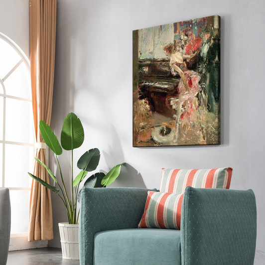 Giovanni Boldini,Recital, 1884,large wall art,framed wall art,canvas wall art,large canvas,M5860