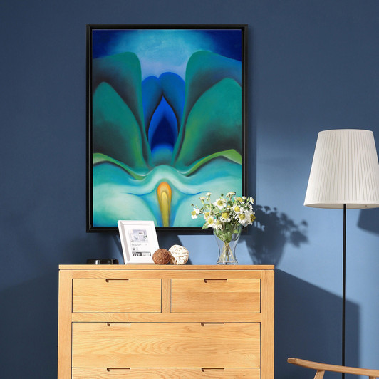 Georgia O'Keeffe,Blue Flower,Blue abstract art,1918,large wall art,framed wall art,canvas wall art,large canvas,M5816