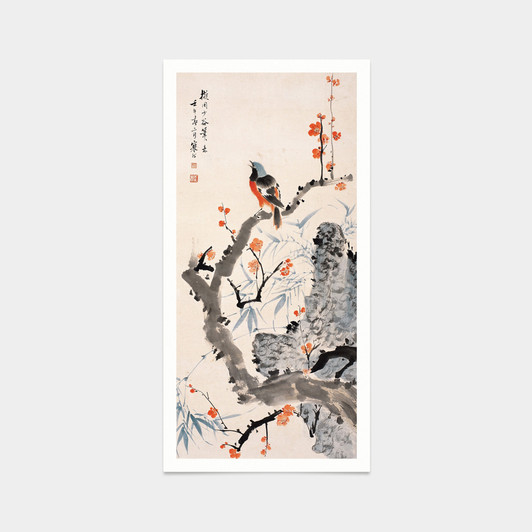 Jiang Hanting,Plum blossom and bird,Chinese Art Prints,japanese print,art prints,Vintage art,canvas wall art,famous art prints,V7439