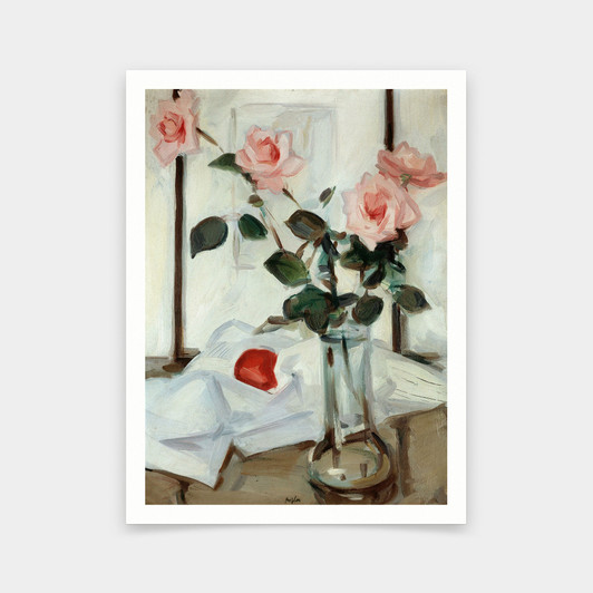 Samuel John Peploe,Queen Elizabeth Roses,art prints,Vintage art,canvas wall art,famous art prints,V6711