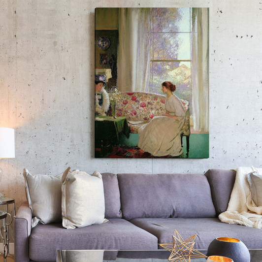 George Clausen,The Visit,large wall art,framed wall art,canvas wall art,large canvas,M5781